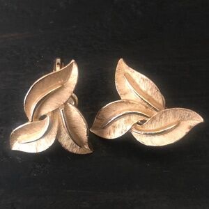 Gold Leaf Clip-On Earrings